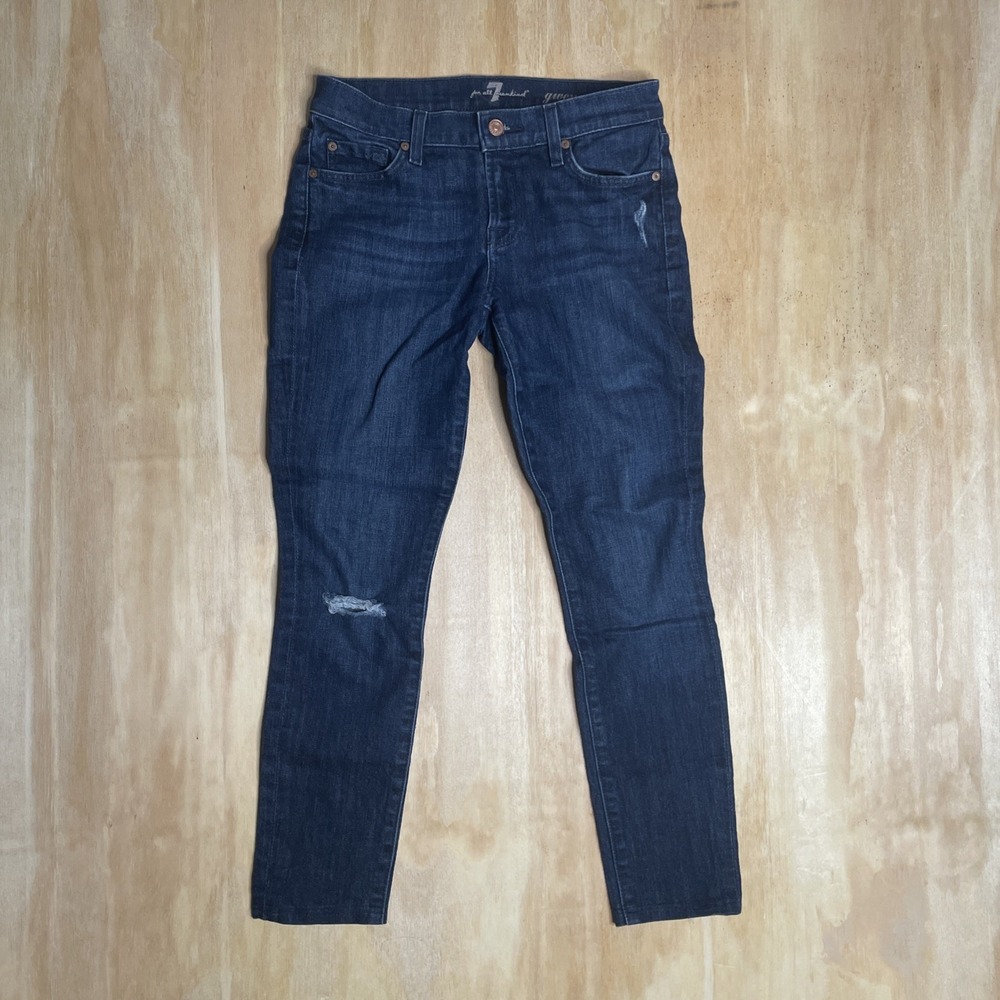 7 for all mankind Womens Skinny Jeans Size 26 Gwenevere Measured 28x25